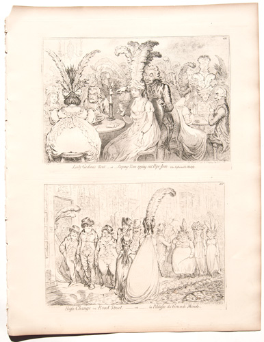 gillray Lady Godiva's Rout 


High Change in Bond Street